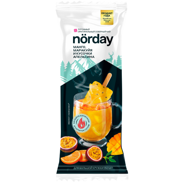 "NORDIC TEA" концентрат напитка замороженный северный чай с манго, маракуйей и кусочками апельсина